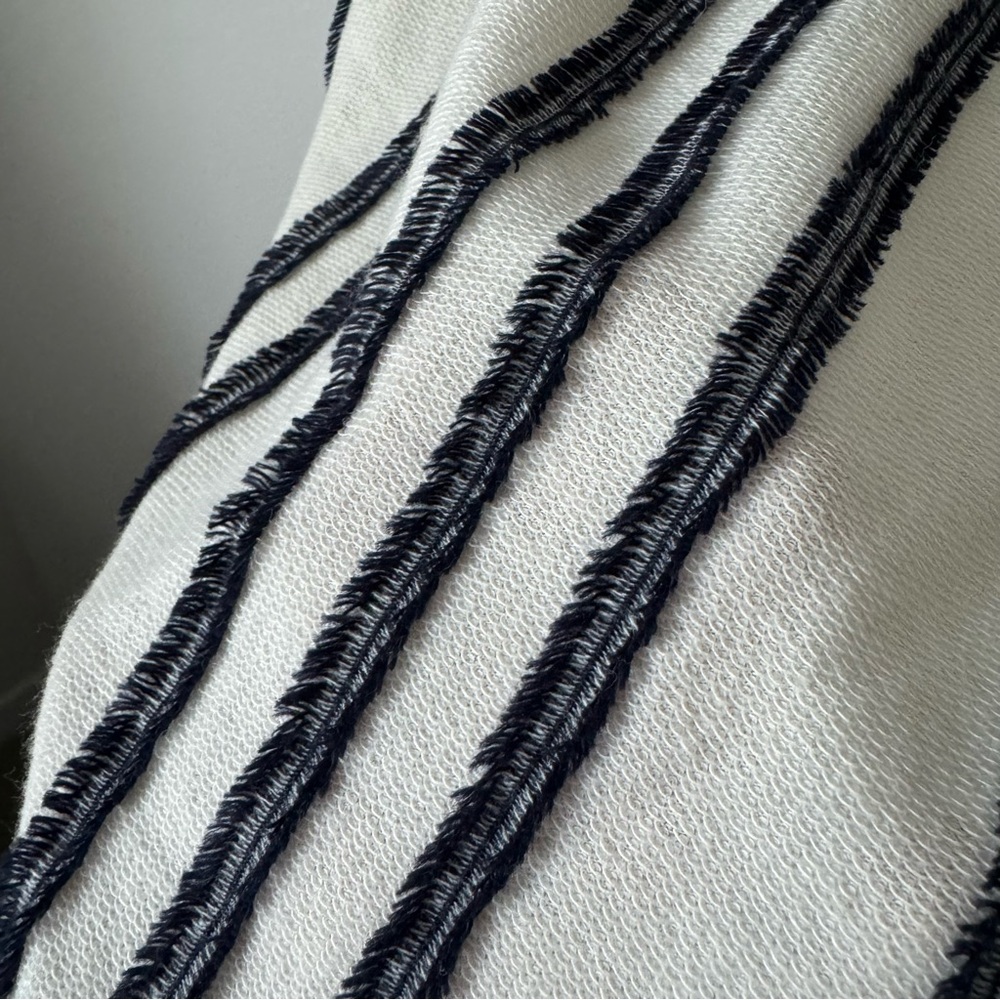 Banana Republic Off the Shoulder Striped Top Size Small Boho Fall Stretch Blue - Picture 8 of 16